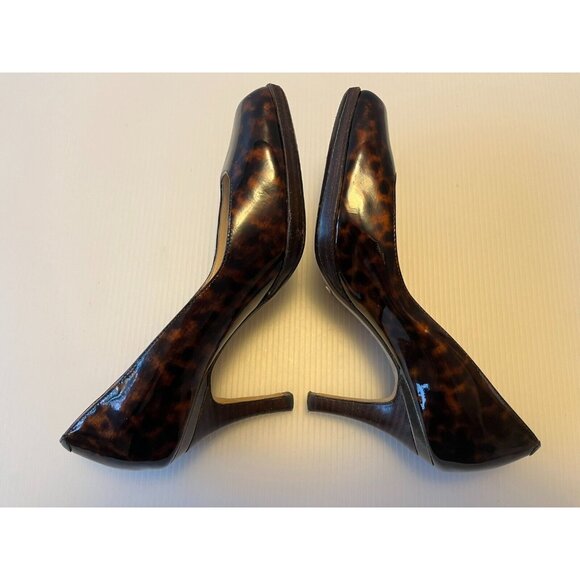 Cole Haan Brown Tortoise Shell Patent Leather Pumps Heels, Size 6 (US) - Picture 7 of 11